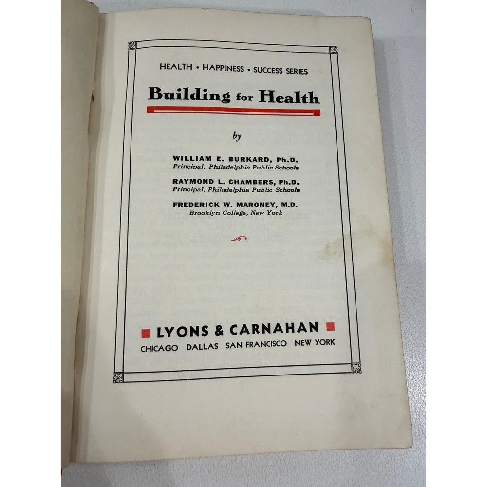 Vintage Health Happiness Success Series Books Building The Body and Health 1941